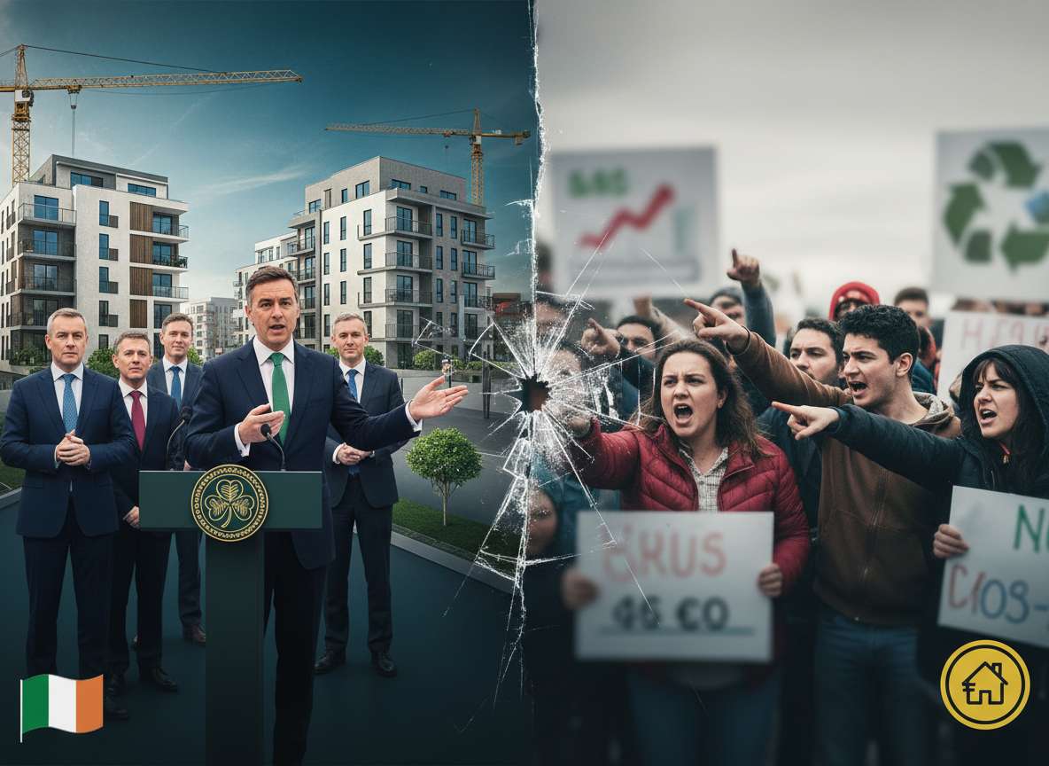 അതിവിപുലമായ 3 ലക്ഷം വീട് പദ്ധതി അവതരിപ്പിച്ച് ഐറിഷ് സർക്കാർ; പ്രതിപക്ഷത്തിൽ നിന്ന് രൂക്ഷവിമർശനം