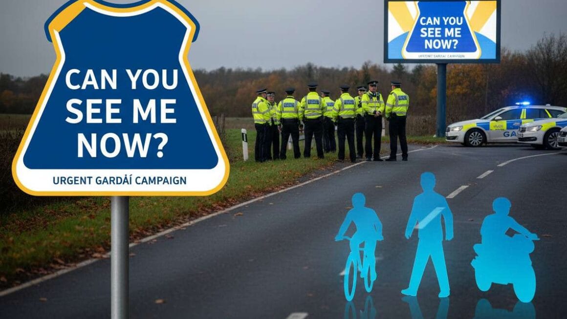 റോഡ് മരണങ്ങൾ കുത്തനെ വർധിക്കുന്നതിനിടെ, Gardaí അടിയന്തരമായ ‘Can You See Me Now?’ കാമ്പയിൻ