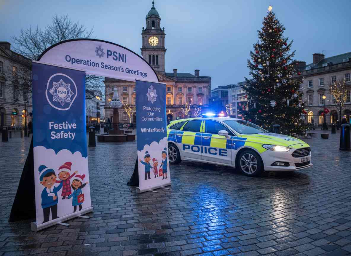 PSNI, നോർത്തേൺ അയർലൻഡിലുടനീളം ഉത്സവകാല സുരക്ഷാ പ്രചാരണം ലക്ഷ്യമിട്ട് 'Operation Season's Greetings' ആരംഭിച്ചു.