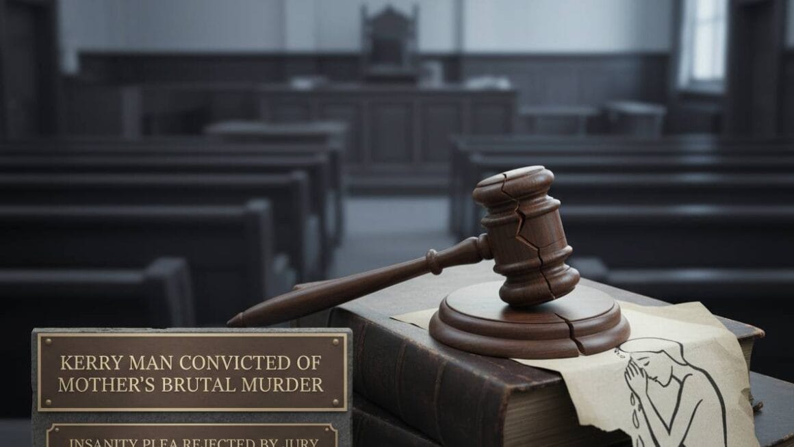 കെറി സ്വദേശി അമ്മയെ അതിക്രൂരമായി കൊലപ്പെടുത്തിയ കേസിൽ ശിക്ഷിക്കപ്പെട്ടു; മാനസികാസ്വാസ്ഥ്യം എന്ന വാദം ജൂറി തള്ളി.