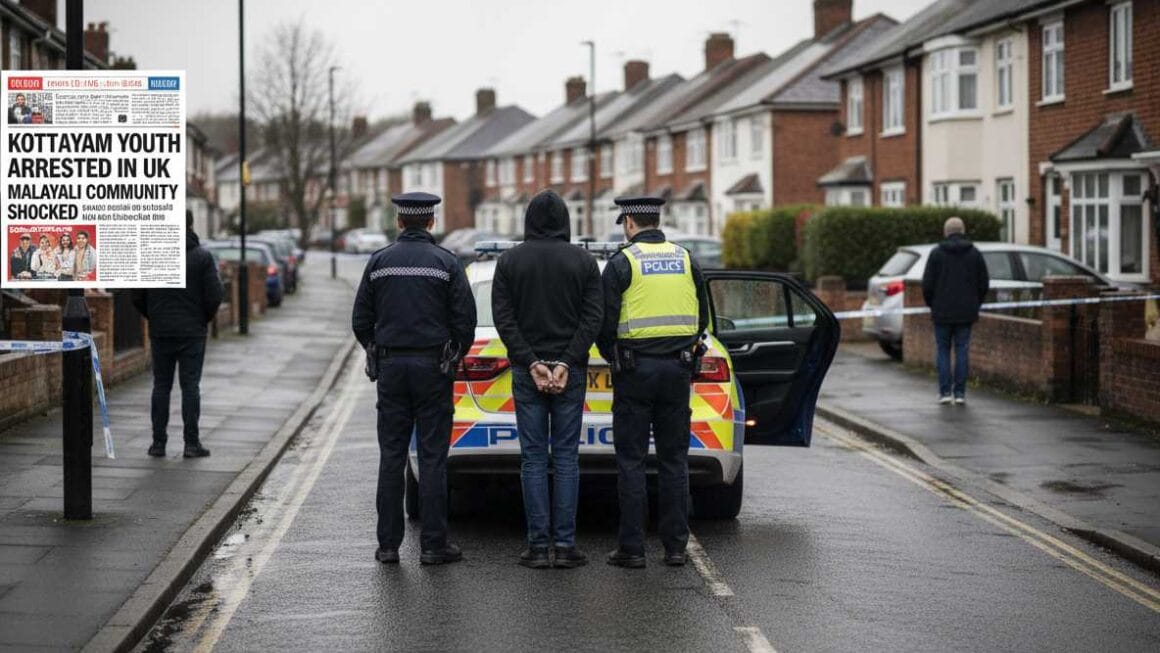 യുകെയിൽ കോട്ടയം സ്വദേശി യുവാവ് അറസ്റ്റിൽ