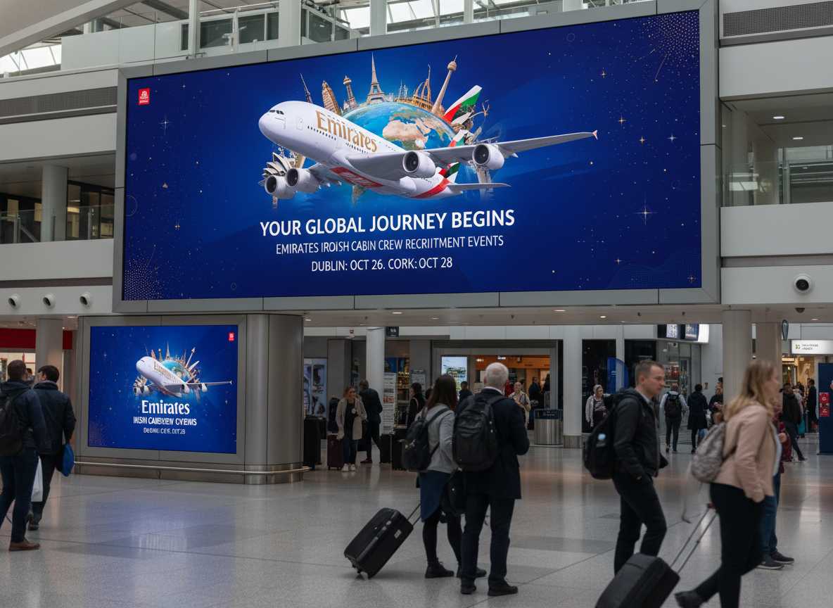 ഡബ്ലിനിലും കോർക്കിലും എമിറേറ്റ്സ് ക്യാബിൻ ക്രൂ റിക്രൂട്ട്മെന്റ്