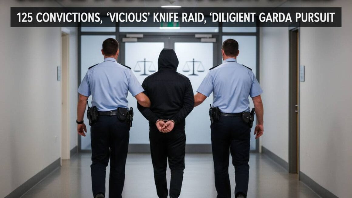 125 കുറ്റകൃത്യങ്ങളിൽ ശിക്ഷിക്കപ്പെട്ട ഡബ്ലിനിലെ സീരിയൽ കവർച്ചക്കാരൻ ‘ക്രൂരമായ’ കത്തി കവർച്ചയ്ക്ക് ജയിലിലായി.