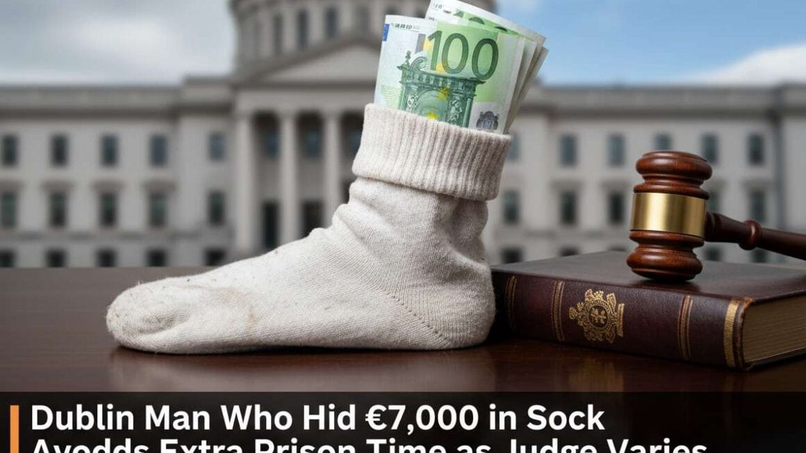സോക്സിൽ 7,000 യൂറോ ഒളിപ്പിച്ച ഡബ്ലിൻ സ്വദേശിക്ക് അധിക ജയിൽവാസം ഒഴിവായി