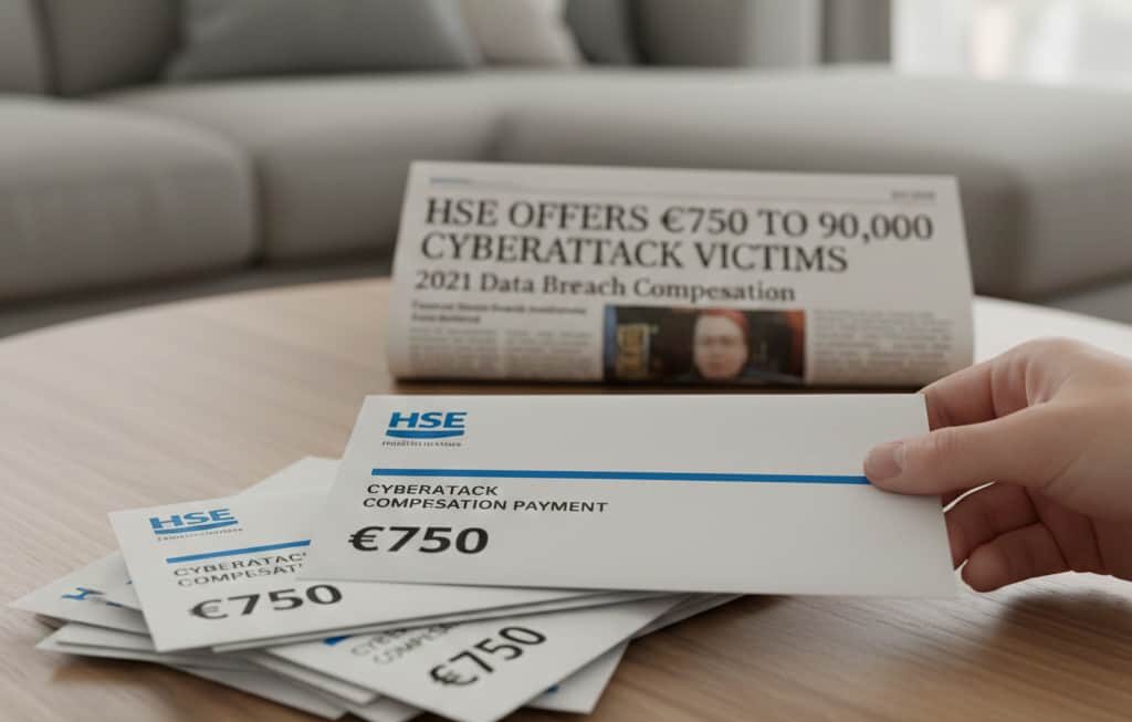 2021-ലെ HSE സൈബർ ആക്രമണം: ഇരകൾക്ക് 750 യൂറോ നഷ്ടപരിഹാരം നൽകാൻ ധാരണ. മൊത്തം 90,000 ഇരകൾ