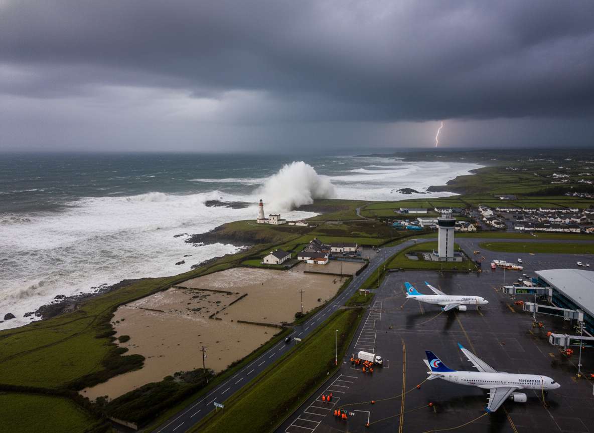 സ്റ്റോം Bram : വ്യാപകമായ ഓറഞ്ച് അലെർട്ടുകൾ, വെള്ളപ്പൊക്ക ഭീഷണി, വിമാന സർവീസുകളിൽ തടസ്സങ്ങൾ.