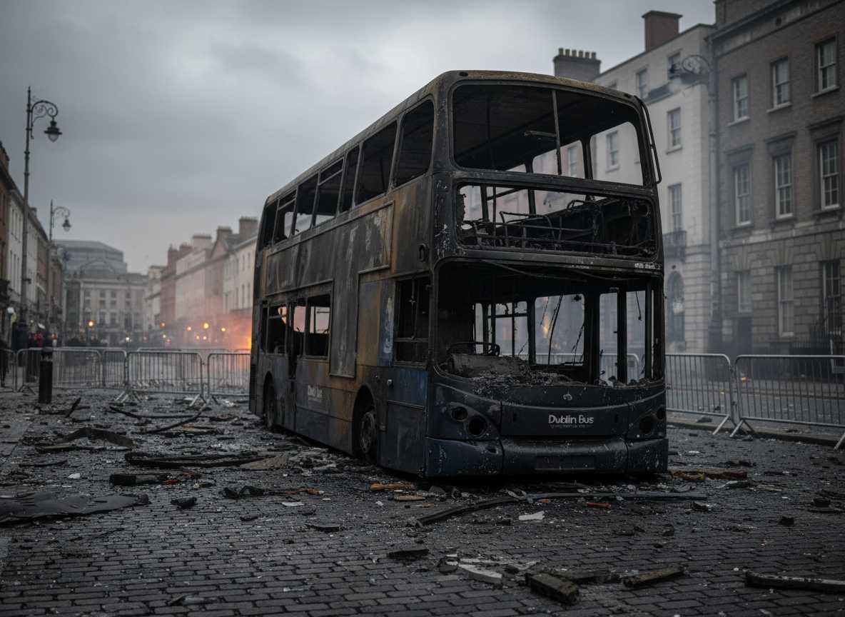 കലാപത്തിൽ Dublin Bus-ന് തീയിട്ടതിന് 34 വയസ്സുകാരി ലിയാൻ കെല്ലിക്ക് ആറ് വർഷം തടവ്