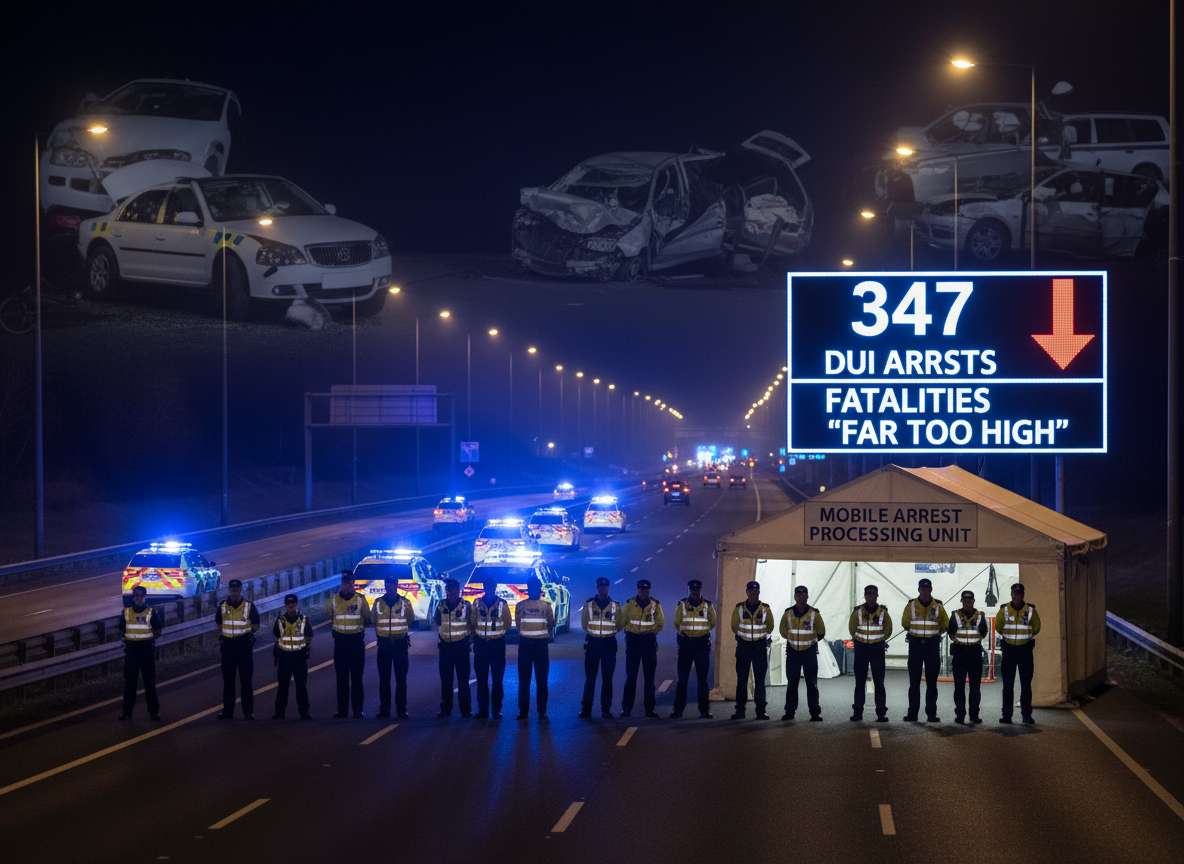 ഗാർഡൈ റോഡ് സുരക്ഷാ പരിശോധനകൾ ശക്തമാക്കുന്നു: DUI കുറ്റത്തിന് നൂറുകണക്കിന് പേർ അറസ്റ്റിൽ.