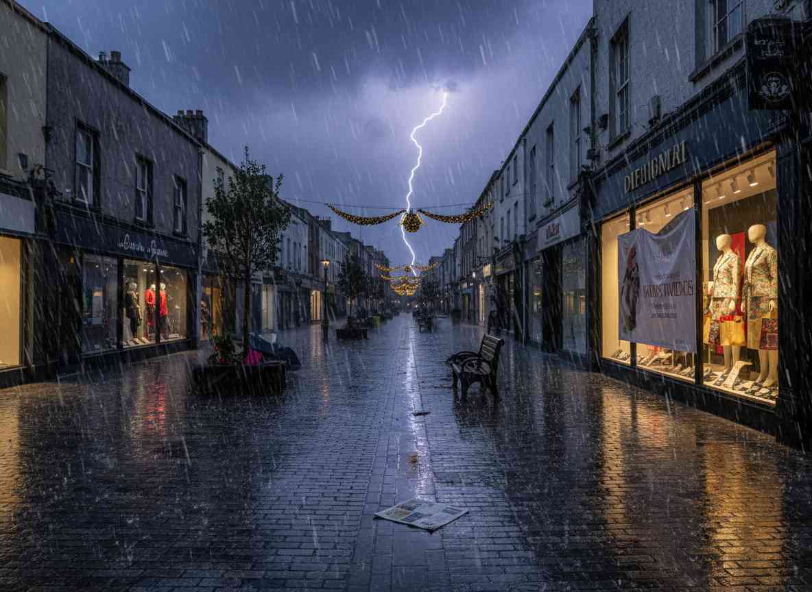 Met Éireann; കനത്ത മഴയും ആലിപ്പഴവും ഇടിമിന്നലും, ക്രിസ്മസ് ഷോപ്പിംഗ് വാരം തടസ്സപ്പെട്ടേക്കുമെന്ന് മുന്നറിയിപ്പ്