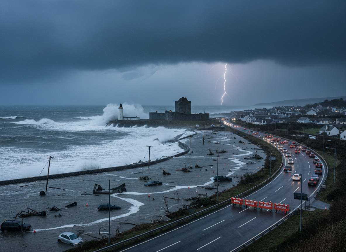 സ്റ്റോം ബ്രാം കനത്ത നാശം; ആയിരങ്ങൾക്ക് വൈദ്യുതിയില്ല, വ്യാപകമായ വെള്ളപ്പൊക്കവും യാത്രാതടസ്സവും.