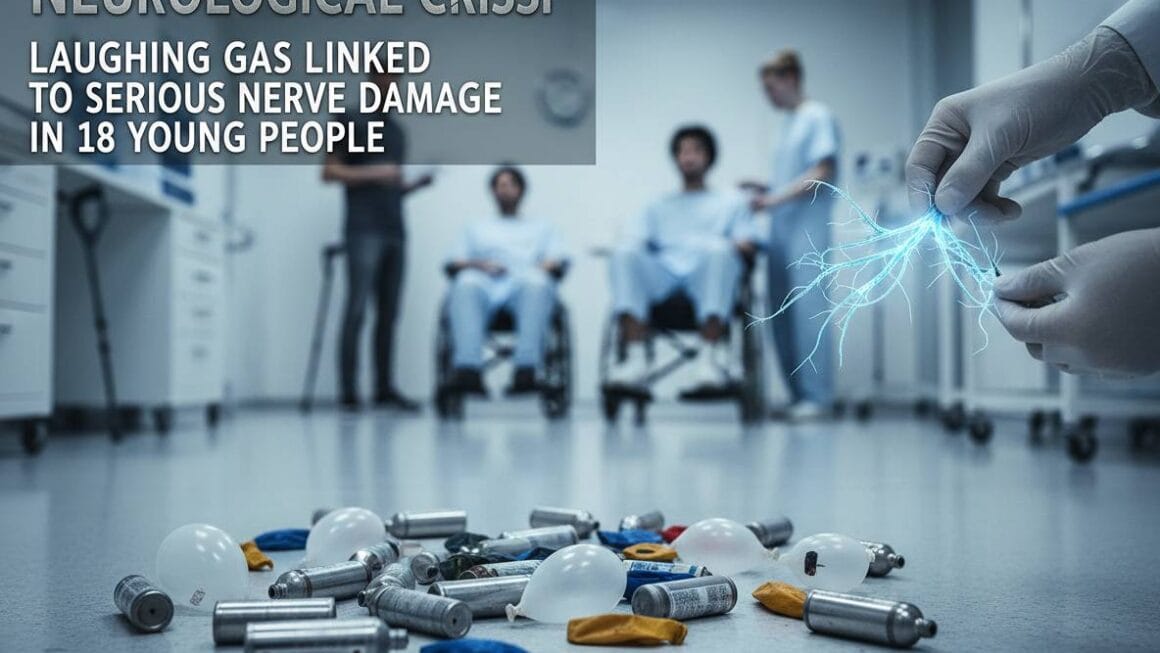 യുവാക്കളിൽ ഗുരുതരമായ നാഡീ തകരാറിന് ചിരിപ്പിക്കുന്ന വാതകം കാരണമാകുന്നു.