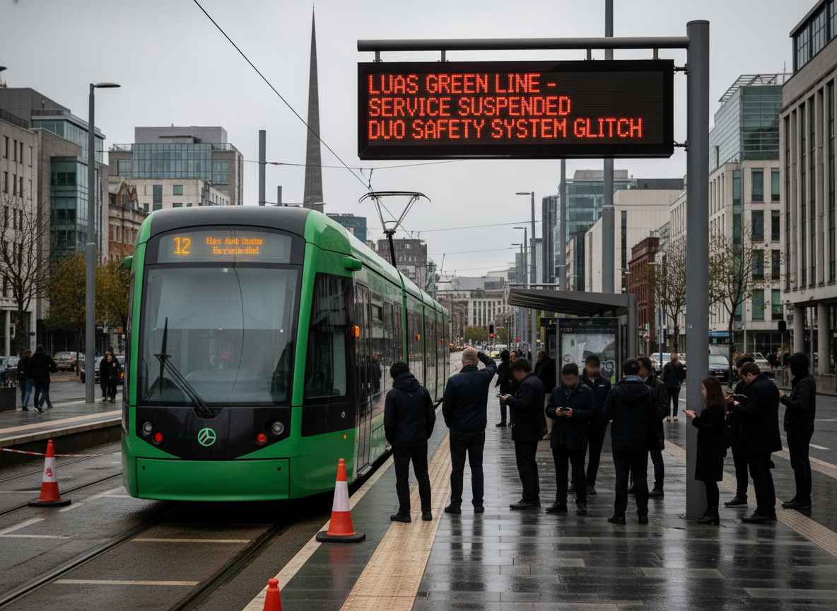 ലൂവാസ് ഗ്രീൻ ലൈൻ സർവീസ് സുരക്ഷാ സംവിധാനത്തിലെ തകരാറിനെത്തുടർന്ന് നിർത്തിവെച്ചിരിക്കുന്നു; യാത്രക്കാർക്ക് തടസ്സങ്ങൾ തുടരുന്നു.