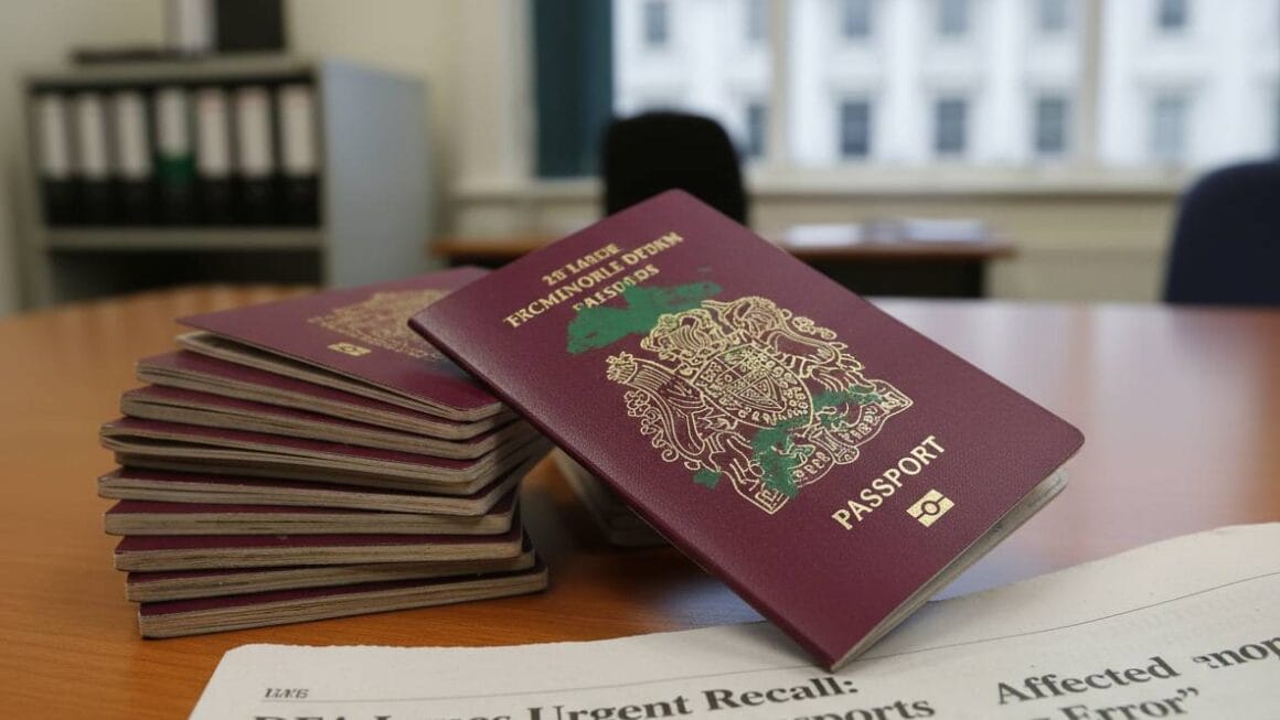 13,000 ഓളം പുതിയ ഐറിഷ് പാസ്സ്പോർട്ടുകൾ തിരിച്ചു വിളിച്ചു