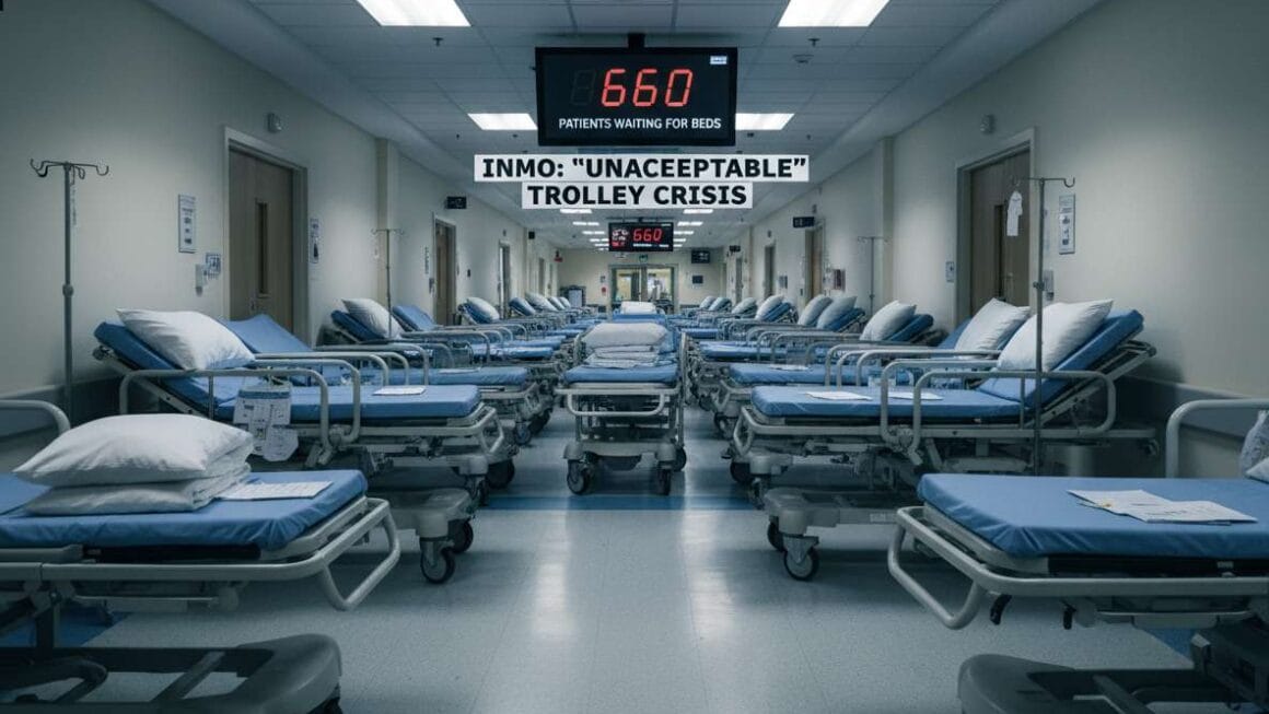 അയർലൻഡിലുടനീളം 660 രോഗികൾ ട്രോളികളിൽ” INMO രൂക്ഷമായി വിമർശിക്കുന്നു.