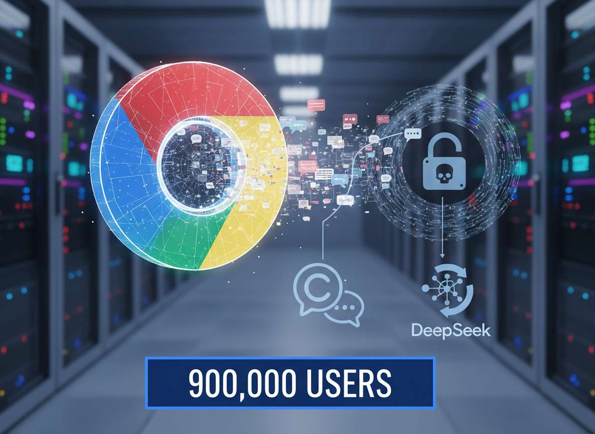 9 ലക്ഷം ഉപയോക്താക്കളിൽ നിന്ന് ChatGPT, DeepSeek ചാറ്റുകൾ വ്യാജ Chrome എക്സ്റ്റൻഷനുകൾ ചോർത്തുന്നു.