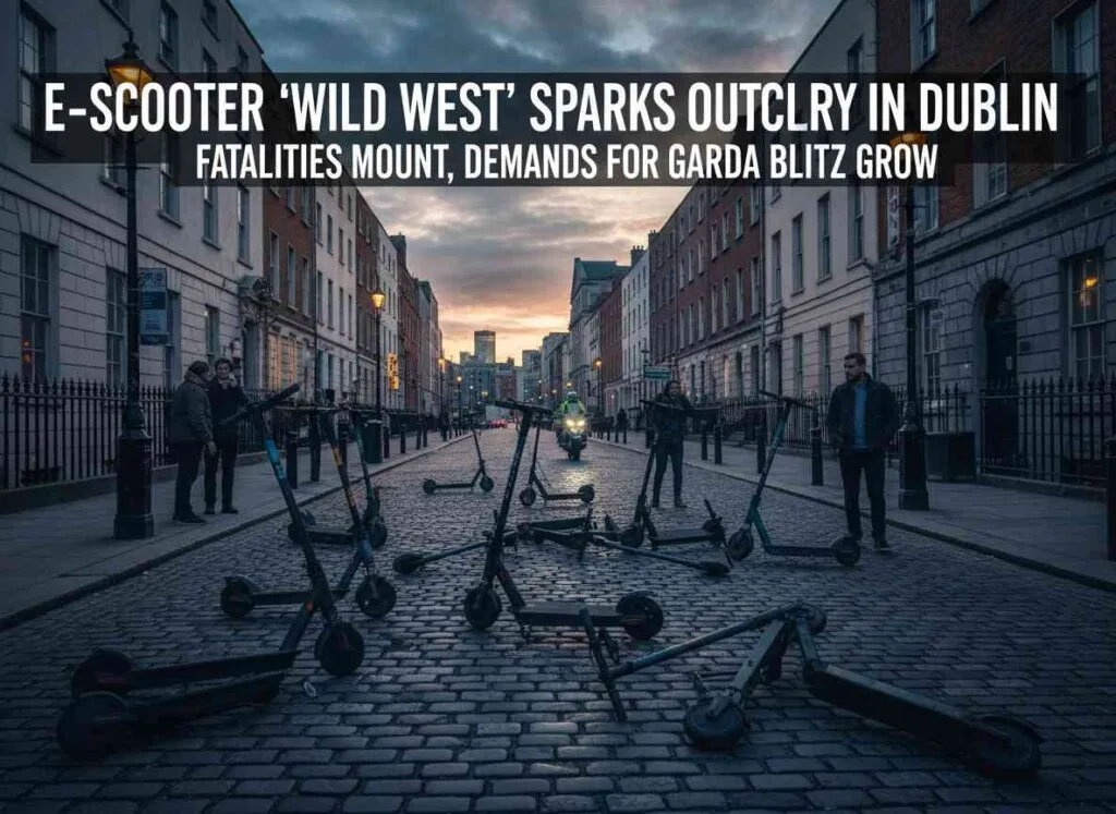 ഡബ്ലിനിൽ E-സ്കൂട്ടർ അപകട മരണസംഖ്യ ഉയരുന്നതിനനുസരിച്ച് ഗാർഡയുടെ കർശന നടപടിക്കായി ആവശ്യം.