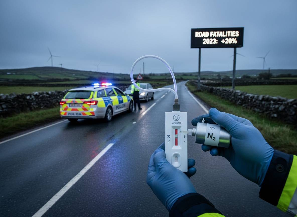 Gardaí റോഡരികിലെ മയക്കുമരുന്ന് പരിശോധനകളിൽ 'ലാഫിംഗ് ഗ്യാസ്' ഉൾപ്പെടുത്താൻ ഒരുങ്ങുന്നു