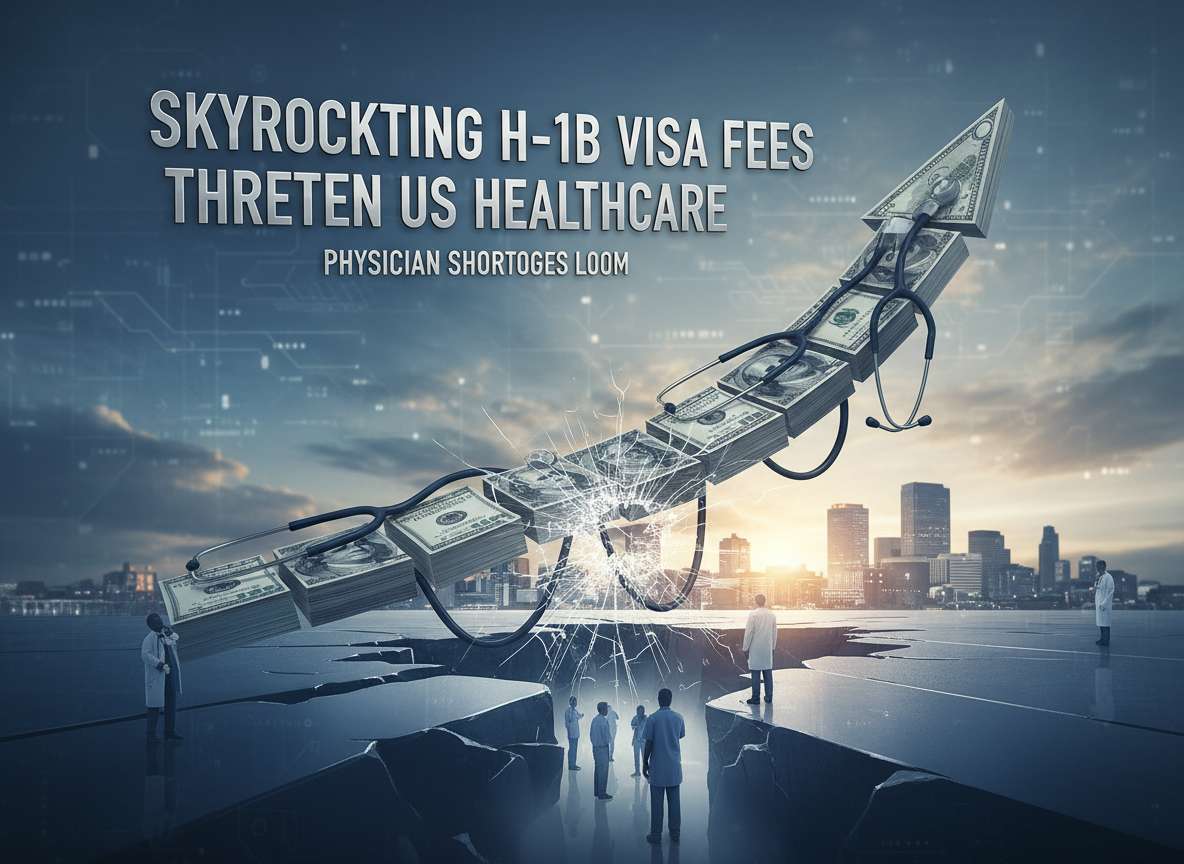കുതിച്ചുയരുന്ന H-1B വിസ ഫീസ് യുഎസ് ആരോഗ്യമേഖലയ്ക്ക് ഭീഷണി, ഡോക്ടർമാരുടെ ക്ഷാമം ആസന്നമാകുന്നു.