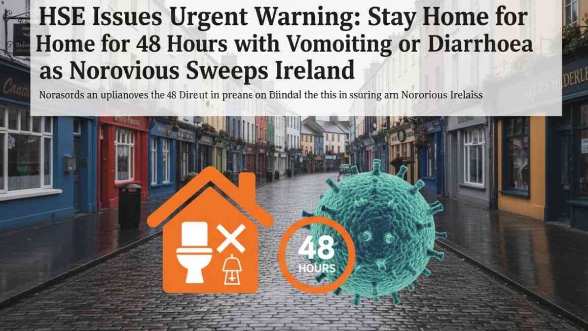 HSE അടിയന്തിര മുന്നറിയിപ്പ്: നോറോവൈറസ് വ്യാപിക്കുന്ന സാഹചര്യത്തിൽ ഛർദ്ദിയോ വയറിളക്കമോ ഉണ്ടെങ്കിൽ 48 മണിക്കൂർ വീട്ടിൽ തങ്ങുക.