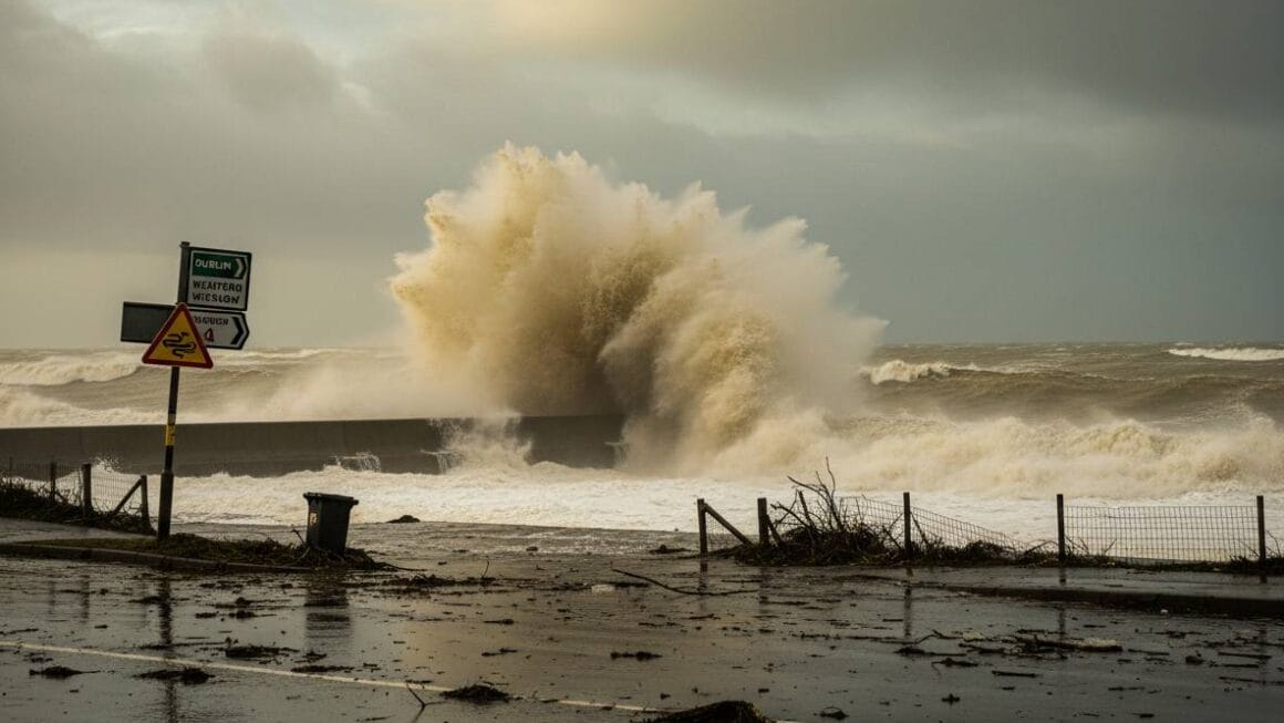 കാറ്റ് മുന്നറിയിപ്പ്: ഡബ്ലിൻ, വെക്സ്ഫോർഡ്, വിക്ക്ലോ എന്നിവിടങ്ങളിൽ വെള്ളപ്പൊക്കത്തിനും അപകടകരമായ കാറ്റിനും സാധ്യത