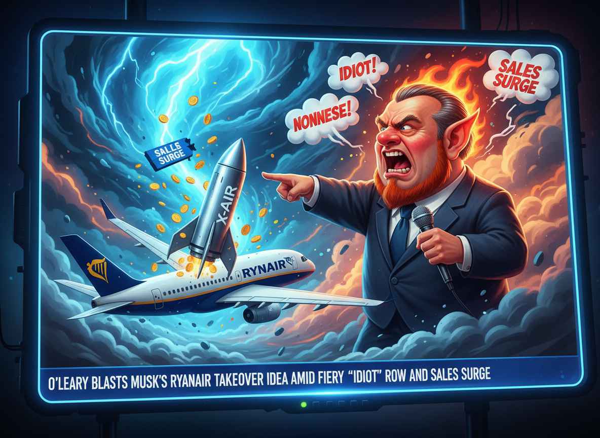 മസ്കിന്റെ റയാൻഎയർ ഏറ്റെടുക്കൽ ആശയത്തെ ഓ'ലിയറി തള്ളിക്കളഞ്ഞു