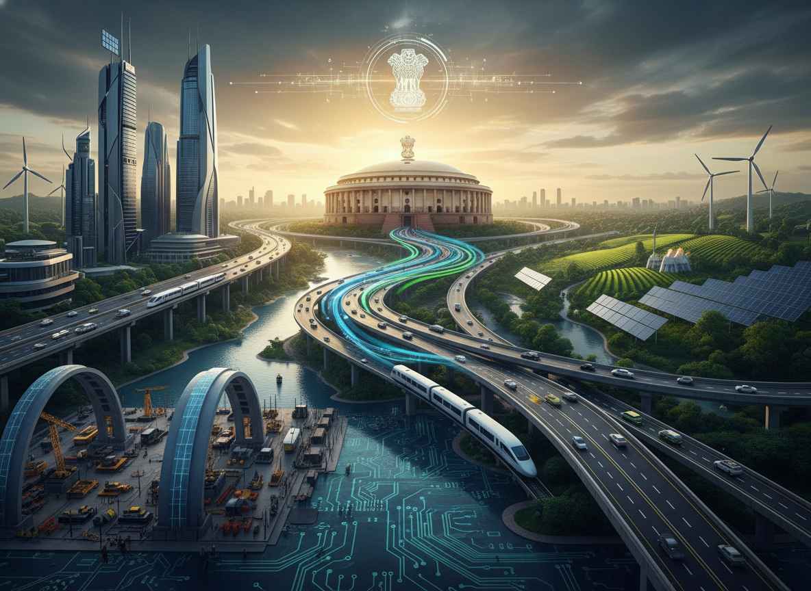 ഇന്ത്യയുടെ 2026-27 'വികസിത ഭാരത്' ബജറ്റ്: വൻകിട അടിസ്ഥാന സൗകര്യ വികസനത്തിനും ഹരിത സമ്പദ്‌വ്യവസ്ഥയ്ക്കും ഊന്നൽ.