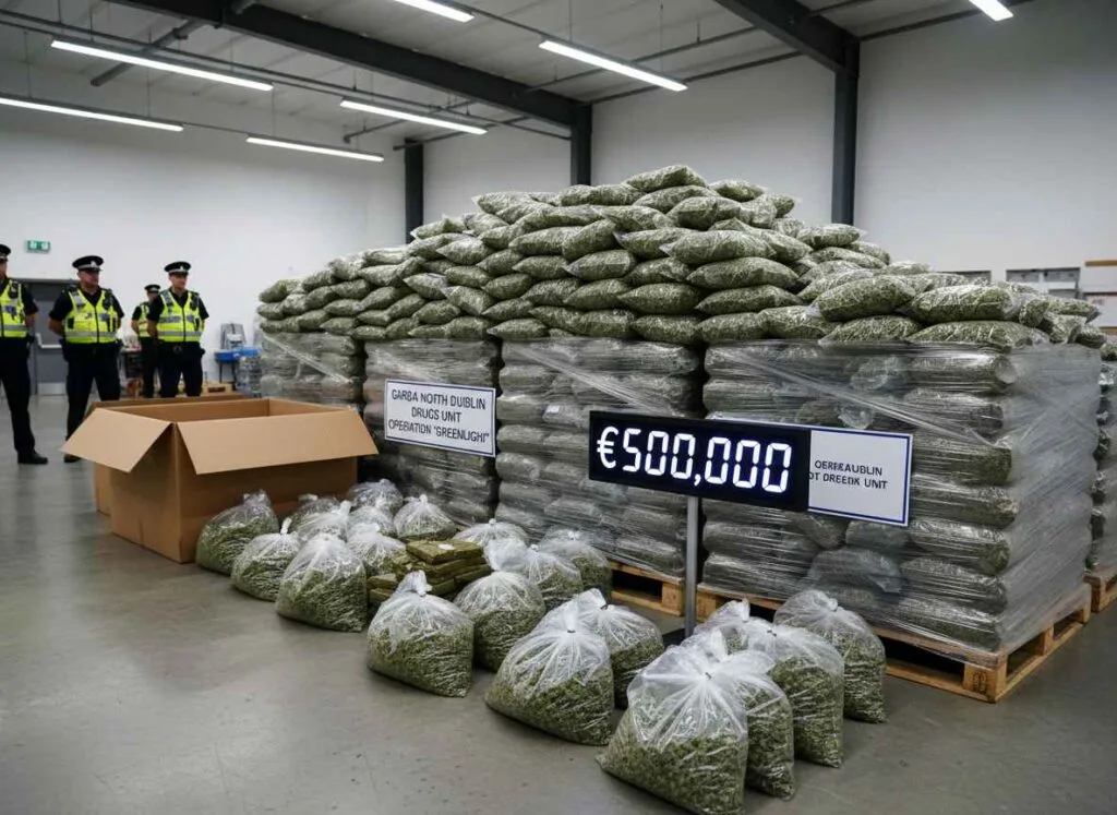 ഡബ്ലിനിൽ നടന്ന പ്രധാന Garda ഓപ്പറേഷനിൽ അഞ്ച് ലക്ഷം യൂറോയുടെ കഞ്ചാവ് പിടികൂടി.