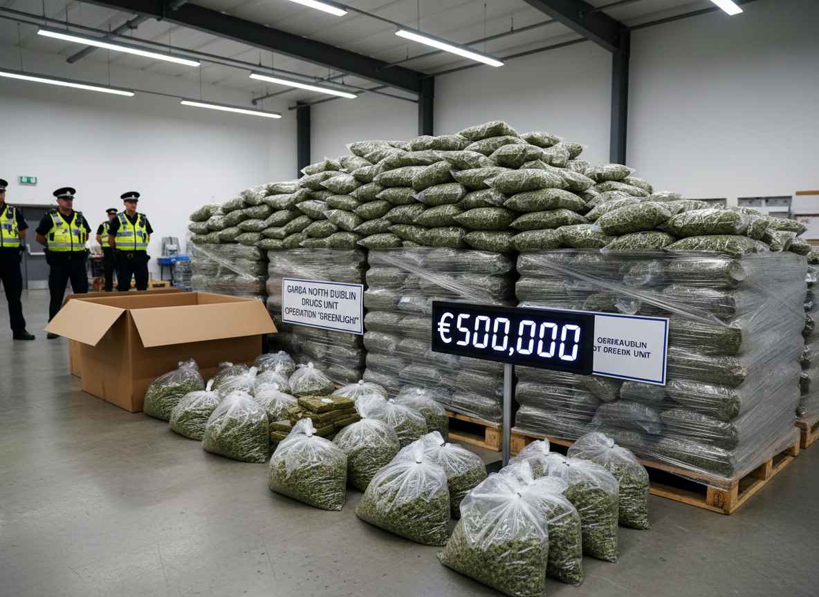 ഡബ്ലിനിൽ നടന്ന പ്രധാന Garda ഓപ്പറേഷനിൽ അഞ്ച് ലക്ഷം യൂറോയുടെ കഞ്ചാവ് പിടികൂടി.