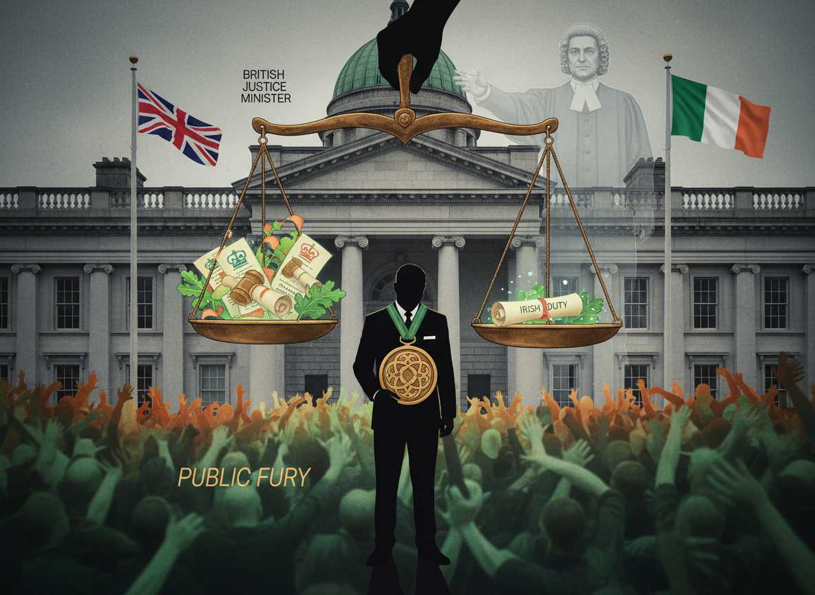 പിരിച്ചുവിട്ട 'ഹീറോ' ഐറിഷ് ബസ് ഡ്രൈവർക്ക് പൊതുജന രോഷത്തിനിടയിൽ ബ്രിട്ടീഷ് നീതിന്യായ മന്ത്രിയുടെ പ്രശംസ.