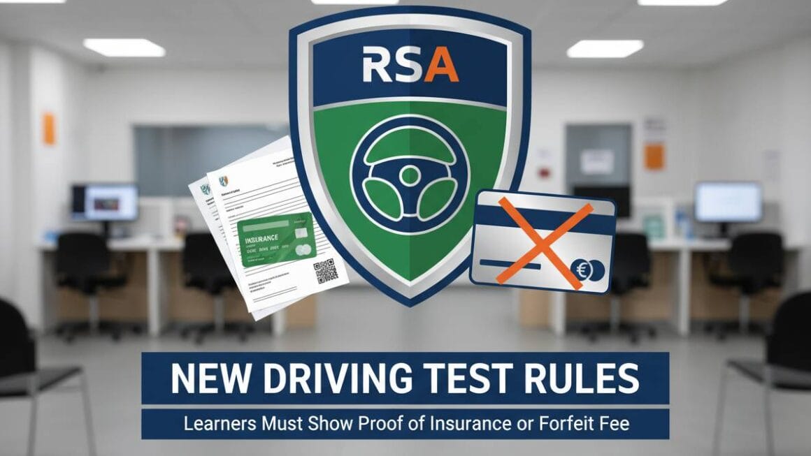 പുതിയ ഡ്രൈവിംഗ് ടെസ്റ്റ് നിയമങ്ങൾ:  ഇൻഷുറൻസ് തെളിയിക്കണം, അല്ലെങ്കിൽ ഫീസ് നഷ്ടപ്പെടും.