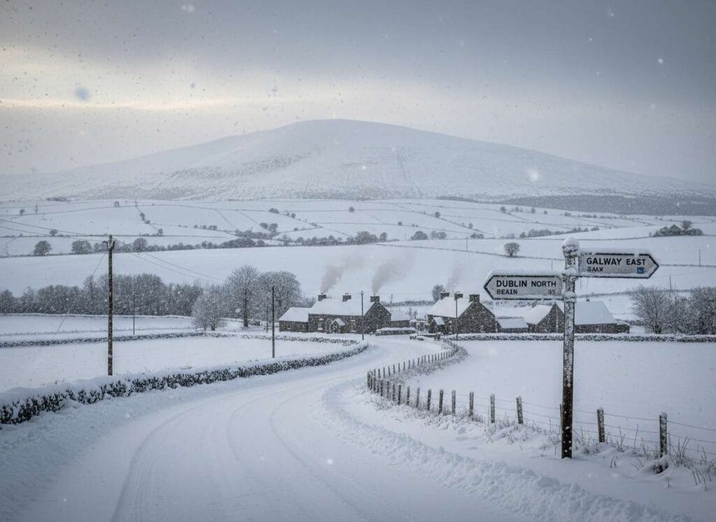 മഞ്ഞിൽ പുതഞ്ഞ Valentine’s Day പ്രവചിച്ചു് Met Eireann