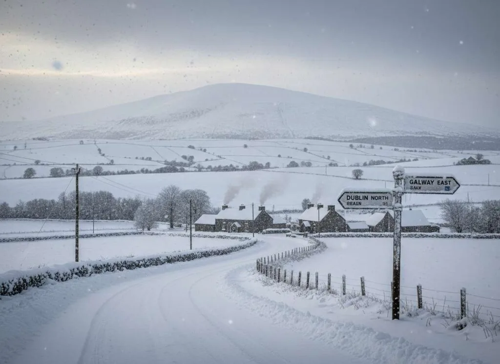 മഞ്ഞിൽ പുതഞ്ഞ Valentine’s Day പ്രവചിച്ചു് Met Eireann