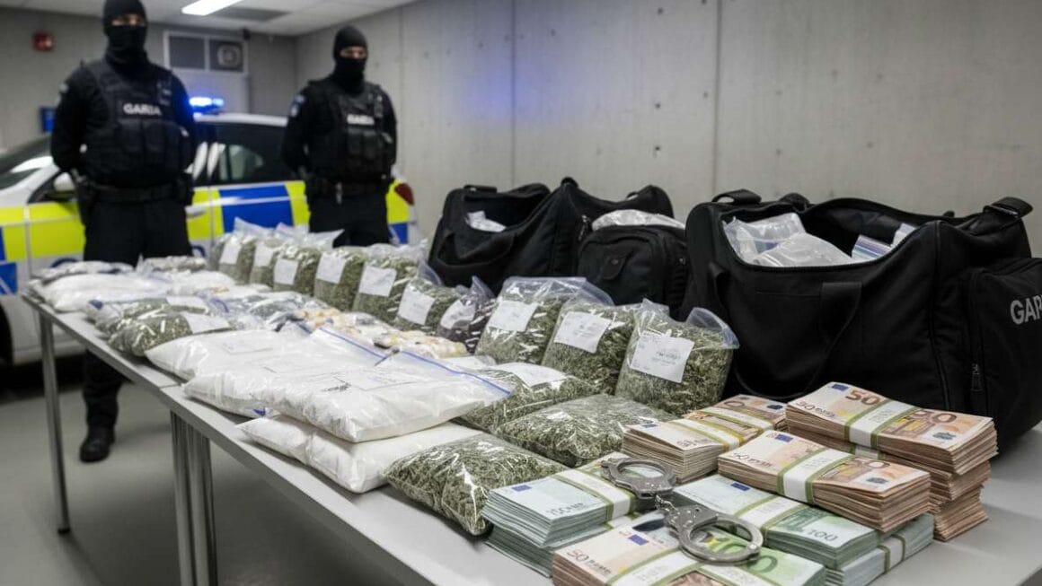 ഡബ്ലിൻ Gardaí 700,000 യൂറോയിലധികം വിലവരുന്ന മയക്കുമരുന്നും പണവും പിടിച്ചെടുത്തു, രണ്ടുപേർ അറസ്റ്റിൽ.