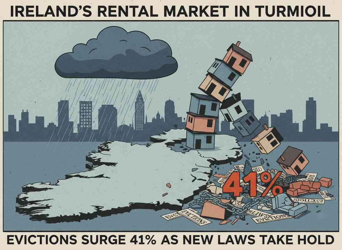 അയർലൻഡിലെ പുതിയ വാടക നിയമങ്ങൾ പ്രാബല്യത്തിൽ വന്നതോടെ കുടിയൊഴിപ്പിക്കലുകൾ 41% വർദ്ധിച്ചു