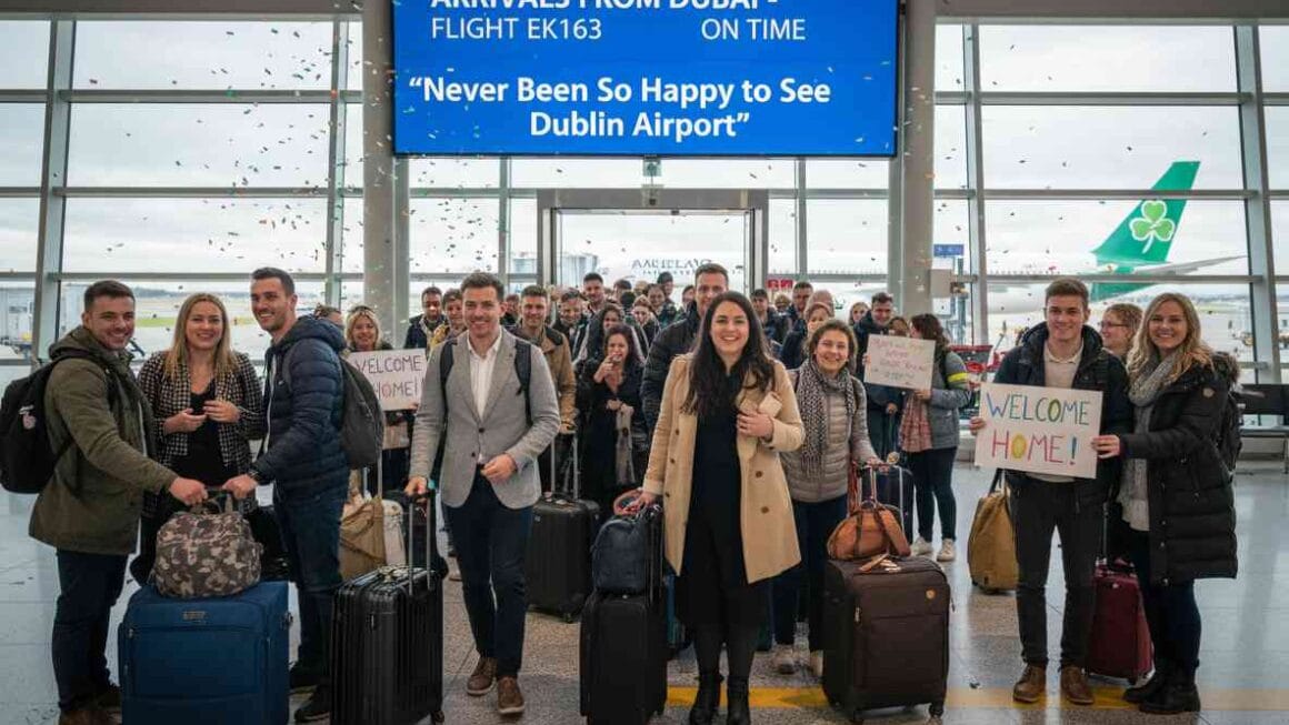 “ഡബ്ലിൻ വിമാനത്താവളം കണ്ടിട്ട് ഇത്രയും സന്തോഷം ഒരിക്കലും തോന്നിയിട്ടില്ല”: ദുബായിൽ നിന്നുള്ള രണ്ടാമത്തെ വിമാനം എത്തിച്ചേർന്നു