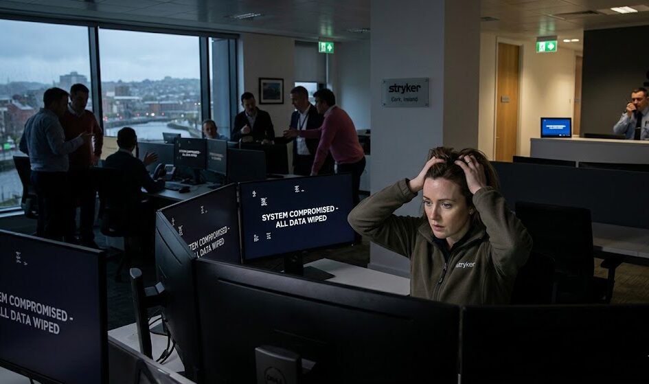 സ്ട്രൈക്കറിന്റെ അയർലൻഡ് ആസ്ഥാനം സ്തംഭിപ്പിച്ച് ഇറാൻ അനുകൂല ഹാക്കർമാർ