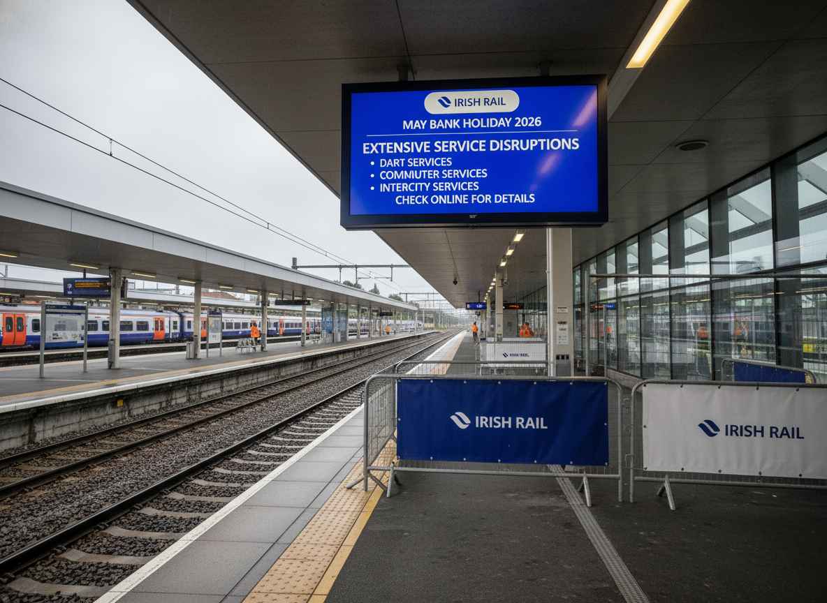ഐറിഷ് റെയിൽ; 2026-മെയ് ബാങ്ക് ഹോളിഡേക്ക് DART സർവീസുകളിൽ വിപുലമായ തടസ്സങ്ങൾ ഉണ്ടാകാൻ സാധ്യത