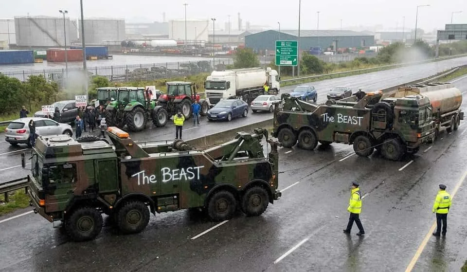 ഫ്യുവൽ പ്രൊട്ടസ്ററ് തകർക്കാൻ ആർമിയുടെ ബീസ്റ്റ്  ഇറങ്ങി
