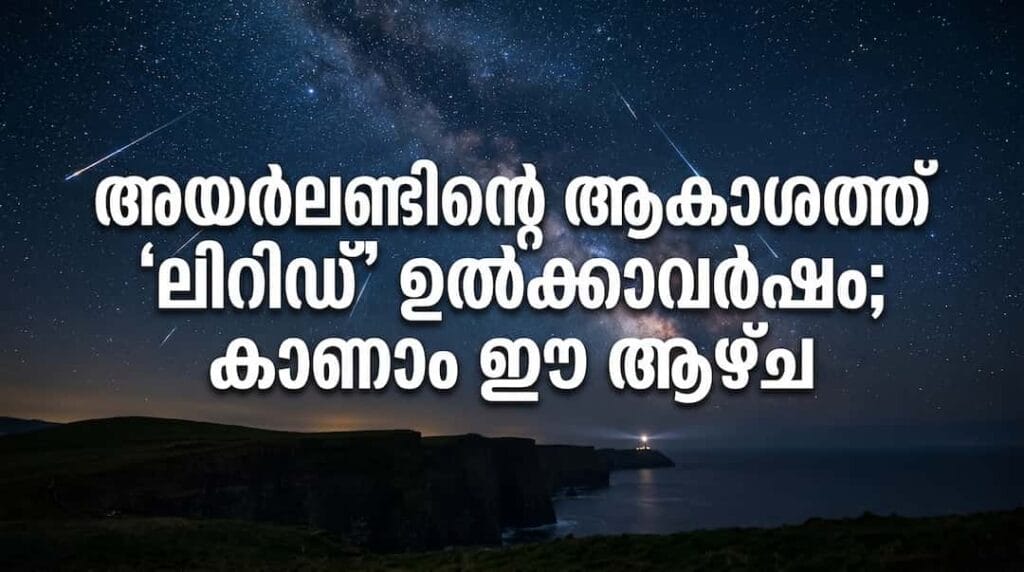 അയർലണ്ടിന്റെ ആകാശത്ത് വിസ്മയമൊരുക്കി ‘ലിറിഡ്’ ഉൽക്കാവർഷം; കാണാൻ മികച്ച അവസരം ഈ ആഴ്ച