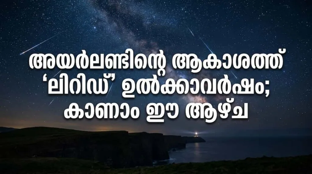 അയർലണ്ടിന്റെ ആകാശത്ത് വിസ്മയമൊരുക്കി ‘ലിറിഡ്’ ഉൽക്കാവർഷം; കാണാൻ മികച്ച അവസരം ഈ ആഴ്ച