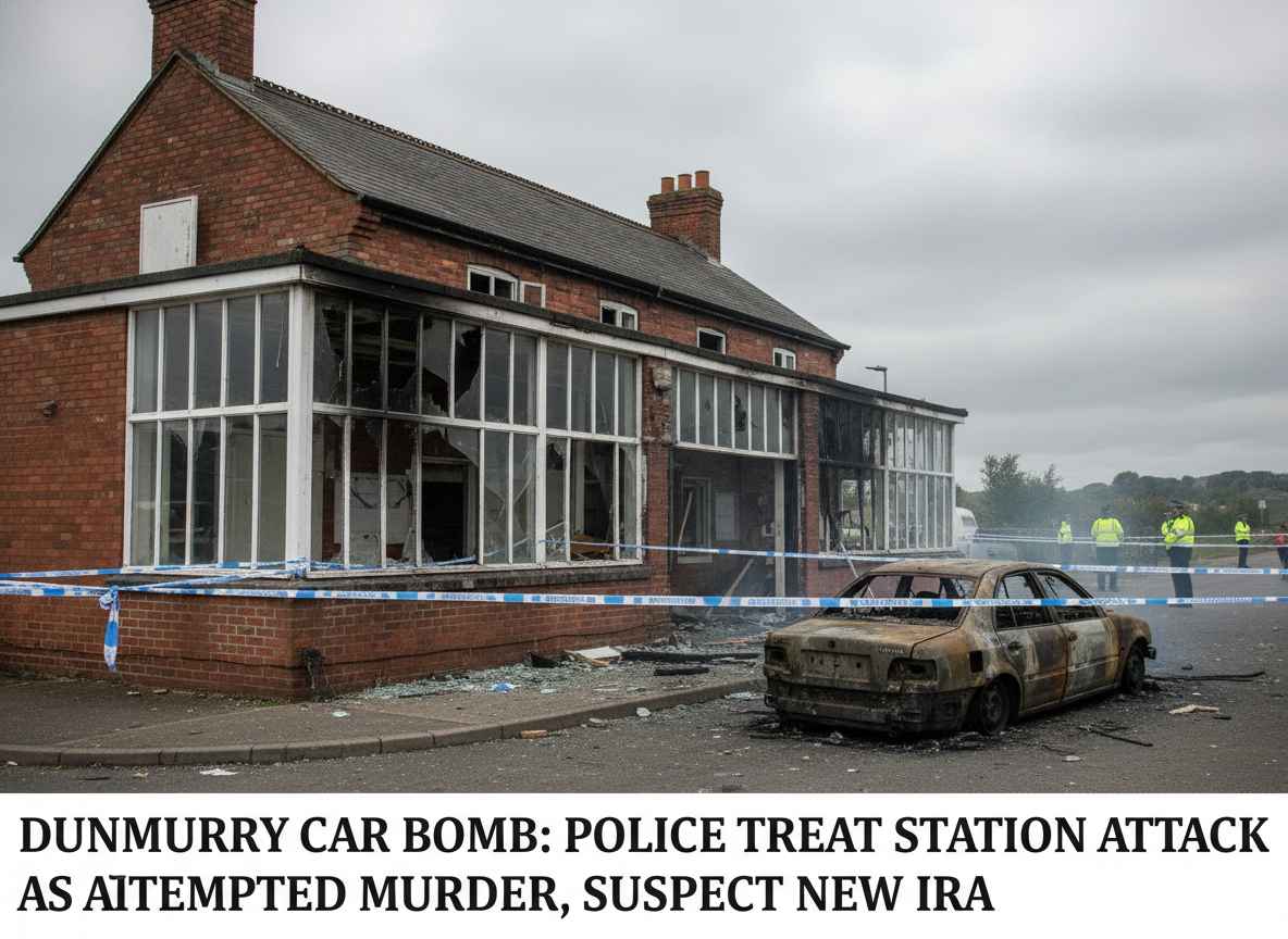 നോർത്തേൺ അയർലണ്ട് കാർ ബോംബ്: സ്റ്റേഷൻ ആക്രമണം കൊലപാതക ശ്രമമെന്ന് പോലീസ്