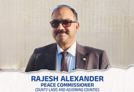 പ്രവാസി മലയാളികൾക്ക് വീണ്ടും അഭിമാന നിമിഷം; മലയാളി രാജേഷ് അലക്സാണ്ടർ പീസ് കമ്മീഷണറായി നിയമിതനായി