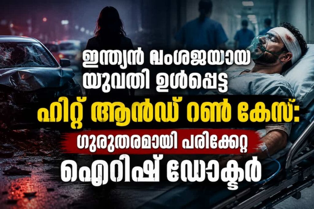 അയർലണ്ടിൽ ഇന്ത്യൻ വംശജയായ യുവതി ഉൾപ്പെട്ട ഹിറ്റ് ആൻഡ് റൺ കേസ്: ഗുരുതരമായി പരിക്കേറ്റ ഐറിഷ് ഡോക്ടർ. കേസ് കോടതിയിൽ