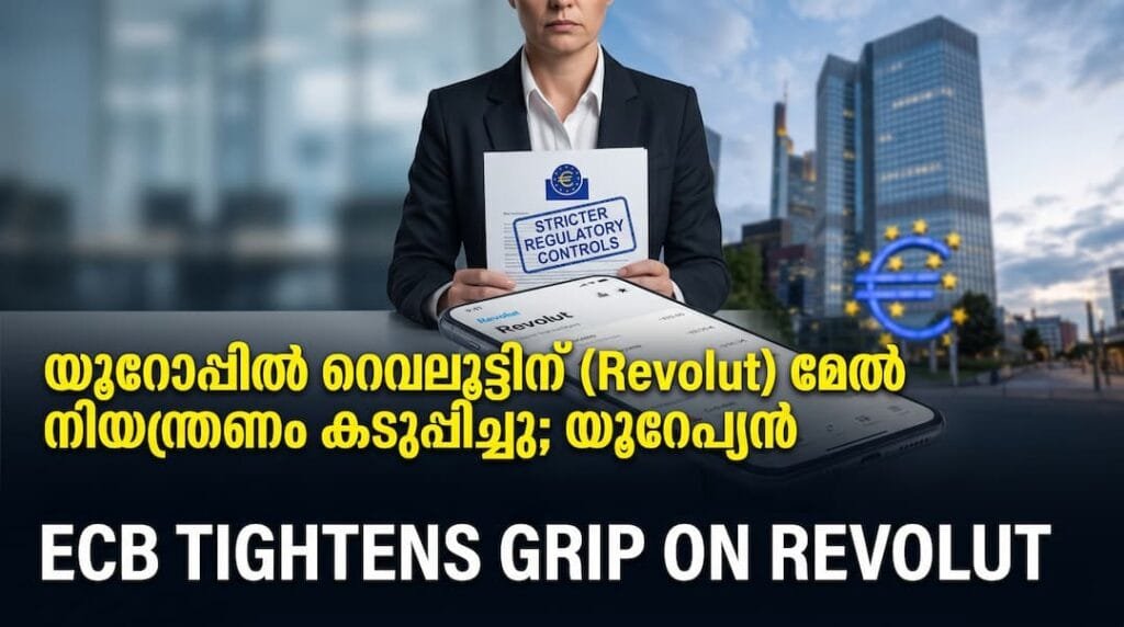 യൂറോപ്പിൽ റെവലൂട്ടിന് (Revolut) മേൽ നിയന്ത്രണം കടുപ്പിച്ചു; യൂറോപ്യൻ സെൻട്രൽ ബാങ്കിന്റെ കടുത്ത നടപടി